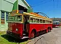 Der Wagen Nummer 210 aus Christchurch ist der älteste funktionsfähige Trolleybus der Welt
