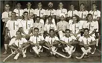 Die siegreiche Hockeymannschaft von 1936