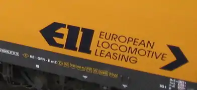 Logo von ELL am an RegioJet vermieteten Vectron 193 206