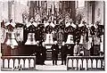 Glockenweihe für St. Nikolaus und Deutstetten am 13. März 1949. Bürgermeister Stefan Fink rechts im Bild.