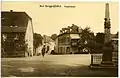 Standort am Marktplatz vor der Zerstörung 1927 (Aufnahme 1915)