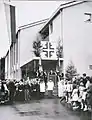 1964 Einweihung der Stadthalle Veringenstadt. Ansprache von Bürgermeister Stefan Fink.