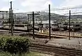 Franzö­si­sche Elek­tro­lo­ko­mo­ti­ven in Hen­daye, 1988