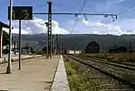 Südlicher Bahnhofskopf mit einfahrendem Regionalzug