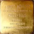 Stolperstein am „Lager Köhler“ der Rheinmetall-Borsig AG