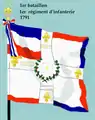 Ordonnanzfahne des 1. Bataillons 1791–1793