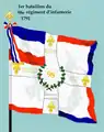 1. Bataillon 1791 bis 1793 mit den königlichen Lilien