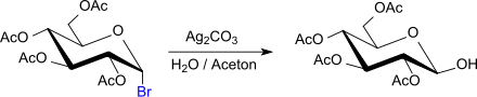 2,3,4,6-Glucose-tetraacetat aus Acetobromglucose