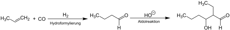 Aldoladdition zum 2-Ethyl-3-hydroxyhexanal