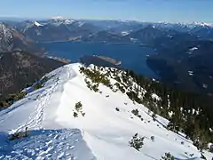 Der Walchensee vom Simetsberg gesehen