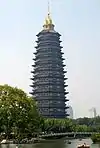 Der Tianning-Tempel in Changzhou ist mit 153 Metern die höchste Pagode der Welt.