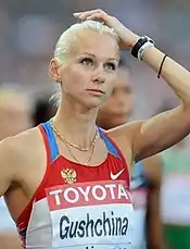 Julija GuschtschinaRang sechs in 23,24 s
