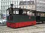 Die erhaltene C t-Dampftramway Lok 11 (Baujahr 1884) im Verkehrsmuseum Remise in Wien