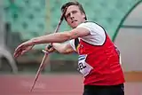 Tom GoyvaertsRang zehn mit 77,37 m