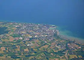 Romanshorn (oben) und Salmsach (rechts unten) auf einer Luftaufnahme vom 9. Mai 2011
