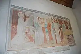 Mittelalterliche Fresken in der Kirche