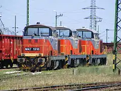Drei abgestellte M47.1 in Veszprém im Juli 2011