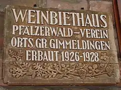 Infotafel am Haus