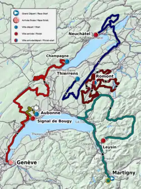 Karte Tour de Romandie 2011