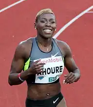 Murielle Ahourée von der Elfenbeinküste kam auf den vierten Platz