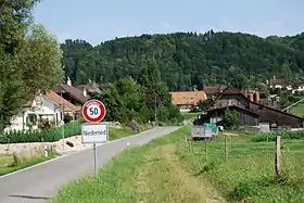 Dorfeingang von Niederried bei Kallnach
