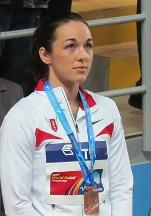 Erica Moore bei den Hallenweltmeisterschaften 2012 in Istanbul
