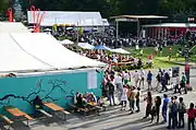 Schlange stehen für kulinarische Leckerbissen