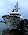 Bugansicht der Helgoland am Tag der Taufe in Cuxhaven