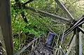 Der „kleine“ Wachturm stand direkt am Zaun auf einem Stahlgerüst …