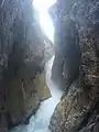 Wasserfall am Ende der Klamm