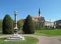Blick vom Schlosspark zum Schloss