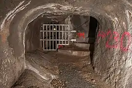 Verschlossener Tucher-Stollen zum Laufertorbunker