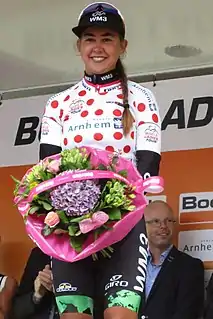 Anouska Koster als Siegerinder Lotto Belgium Tour (2017)