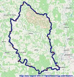 Karte des Wanderweges