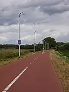 Straßenlaternen am Radschnellweg