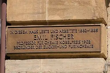 Gedenktafel in Erlangen