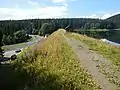 Blick über den Damm des Mittleren Kellerhalsteiches aus Richtung Südosten