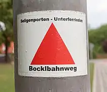 Radwegmarkierung Bocklbahnweg