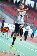 Fabian Heinle reichten seine 7,96 m nicht für die Teilnahme am Finale