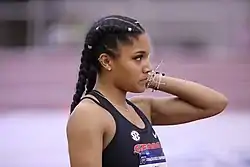 Tara Davis kam auf den sechsten Platz