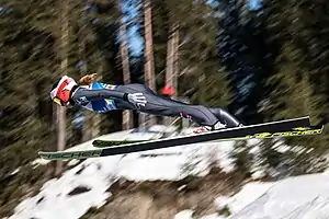 Eder beim Training der WM 2019 in Seefeld