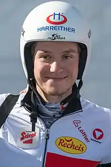 Martin Fritz beim Training der Nordischen Ski-WM in Seefeld 2019