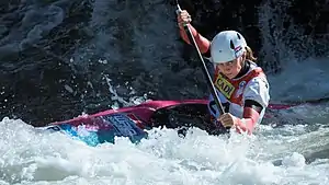 Natalia Pacierpnik bei den Kanuslalom-Weltmeisterschaften 2019.