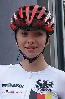 Liane Lippert alsJunioren-Europameisterin (2019)
