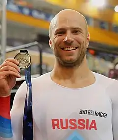 Denis Dmitrijew (2019) – Silbermedailleim Keirin bei der Bahn-EM