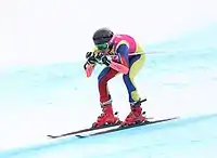 Andrei Stănescu beim Super-G-Wettbewerb