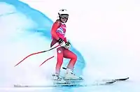 Delia Durrer beim Super-G-Wettbewerb