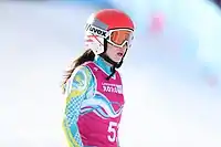 Alexandra Troitskaya beim Super-G-Wettbewerb