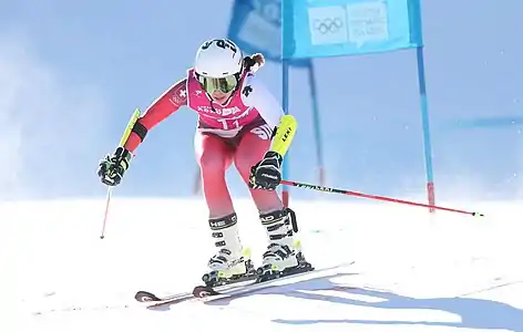 Amélie Klopfenstein beim Mixed-Parallelslalom