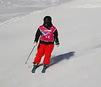 Yang Shuorui beim Slopestyle-Wettbewerb